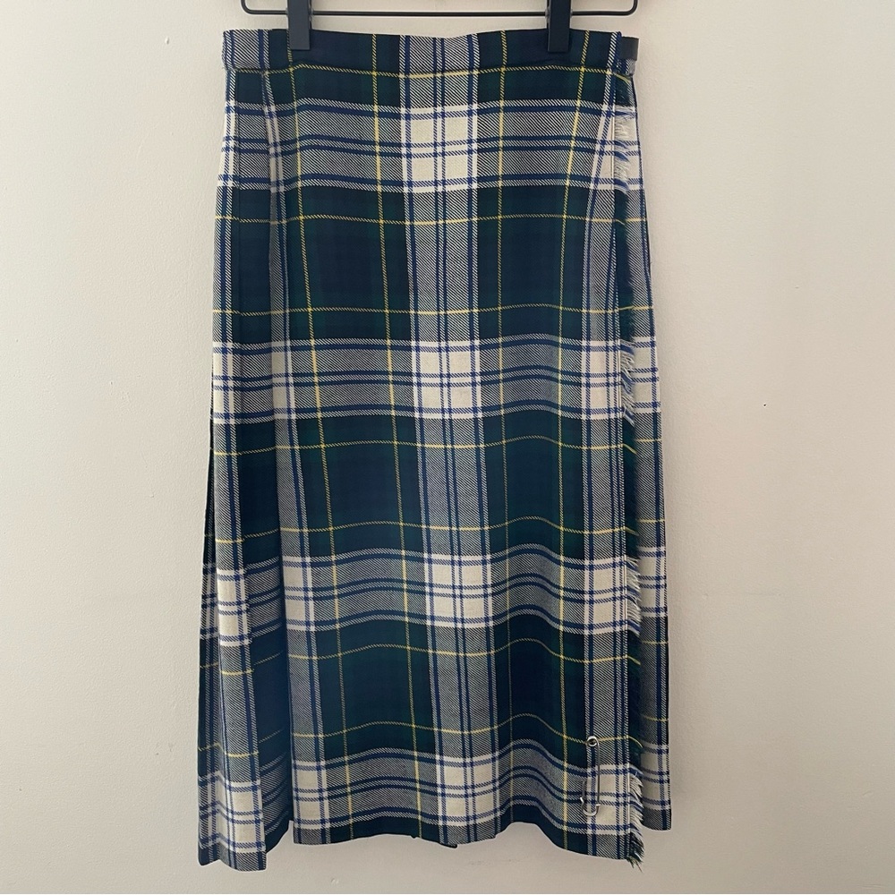 Edinburgh Woollen Mill tartan plaid pleated kilt skirt